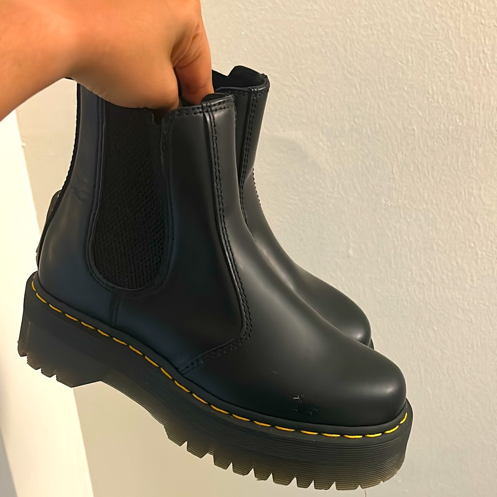 Dr Martens Chelsea boots.
